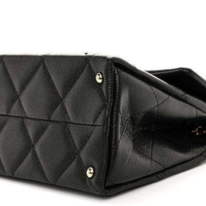 Chanel Caviar Quilted Mini Retro Twist Top Handle Flap Black 10 of 13