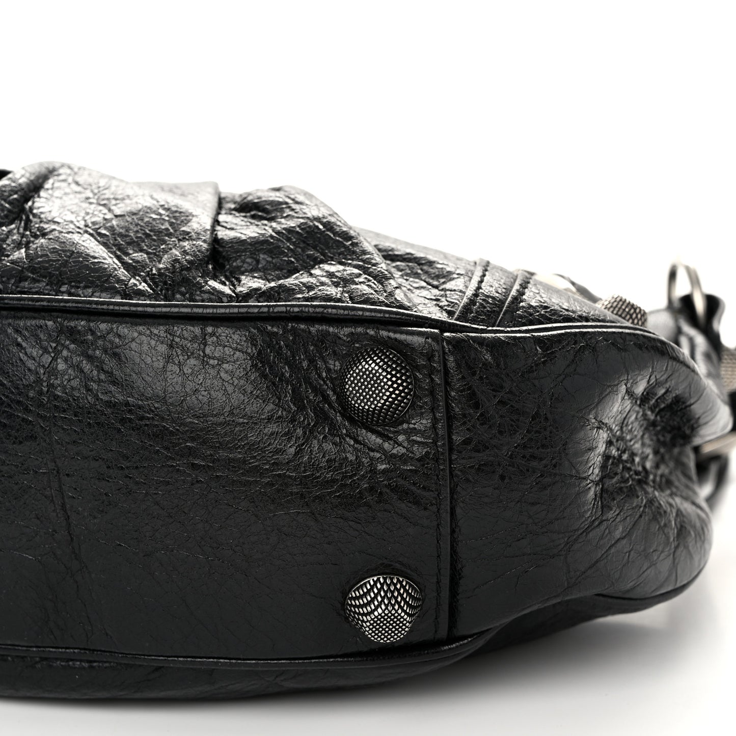 Agneau Arena Small Le Cagole Shoulder Bag Black