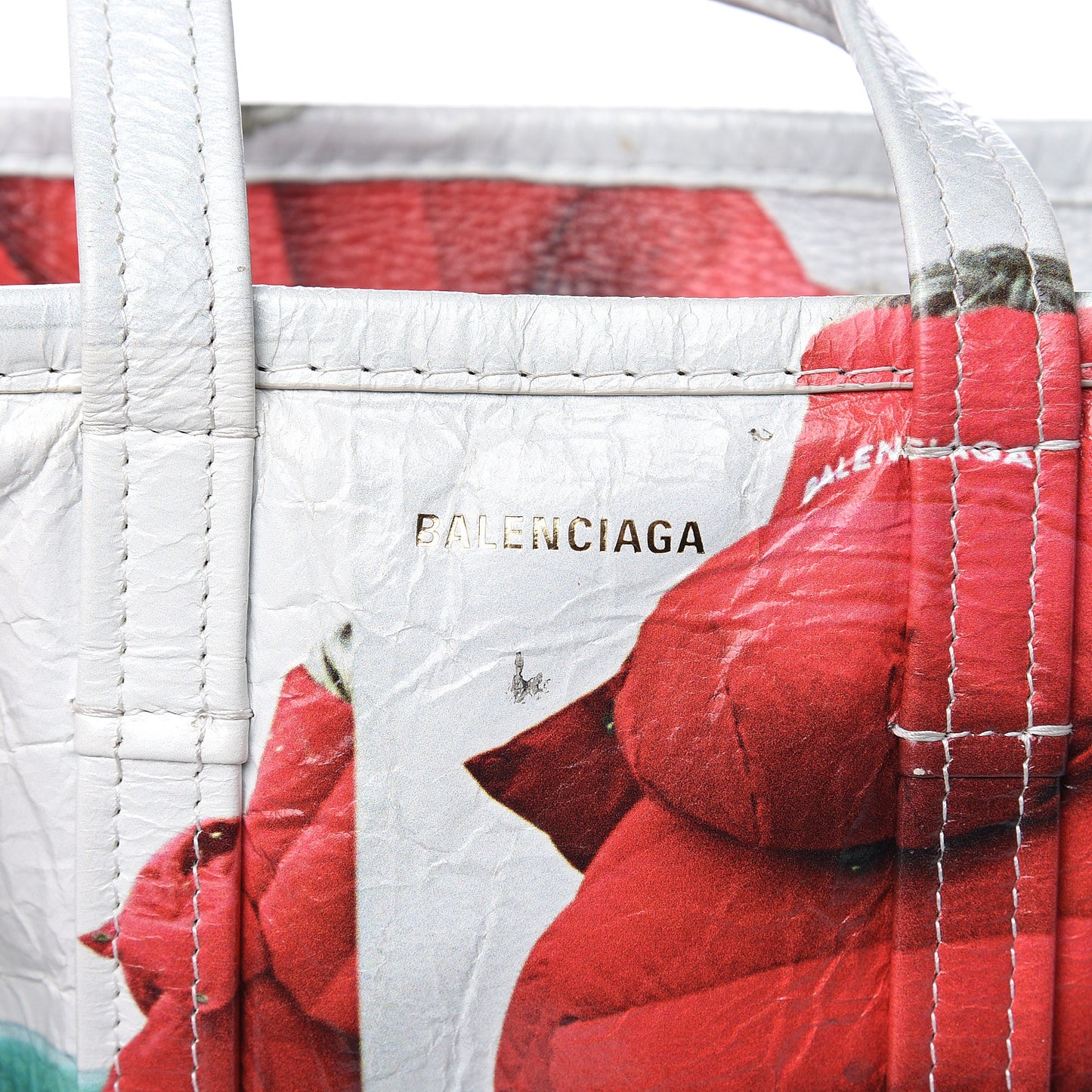 Agneau Arena Bazar Campaign Shopper Tote XS White Red Green