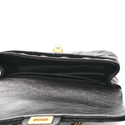 Chanel Aged Calfskin Quilted 2.55 Reissue Flap Belt Bag Clutch Black 5 of 11