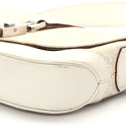 Gucci Monogram Small Jackie O Flap Hobo White 9 of 10
