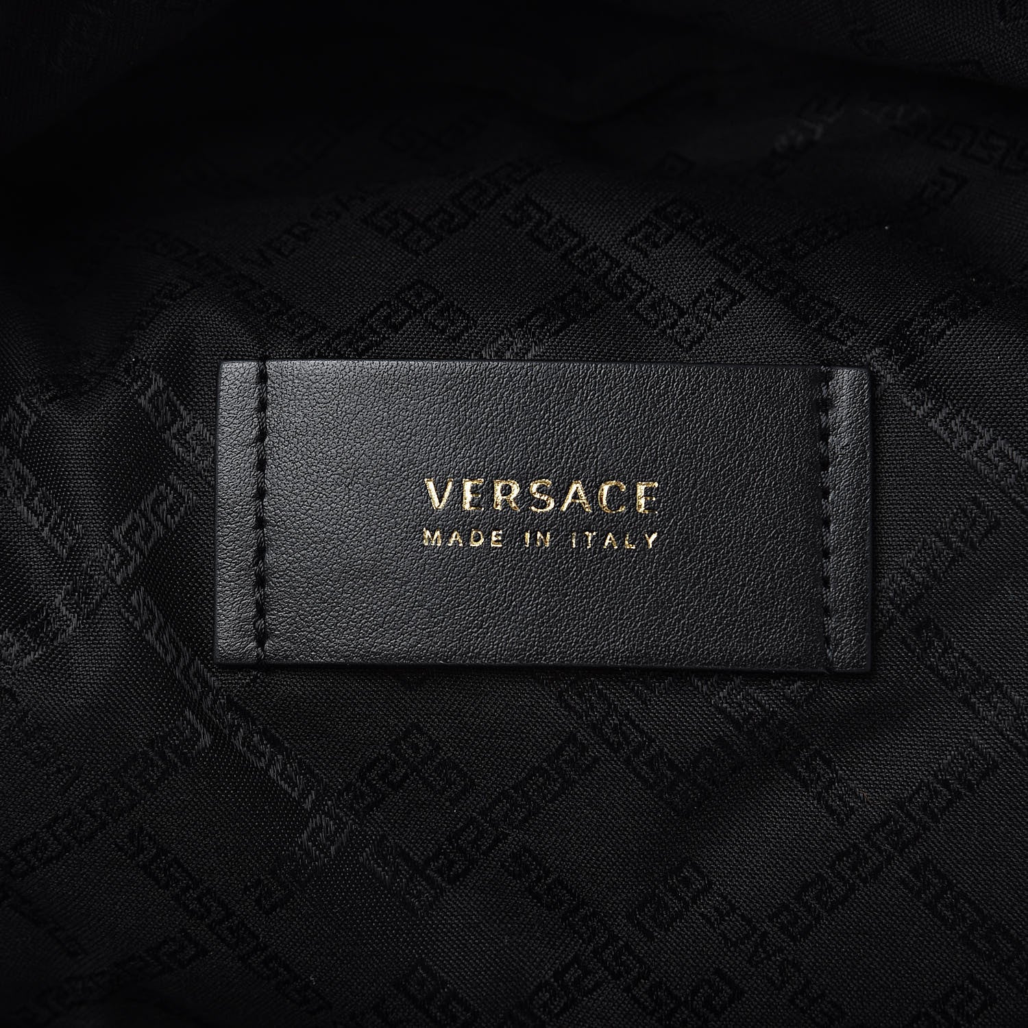 Versace Calfskin Embossed Palazzo Medusa Backpack Black 6 of 9
