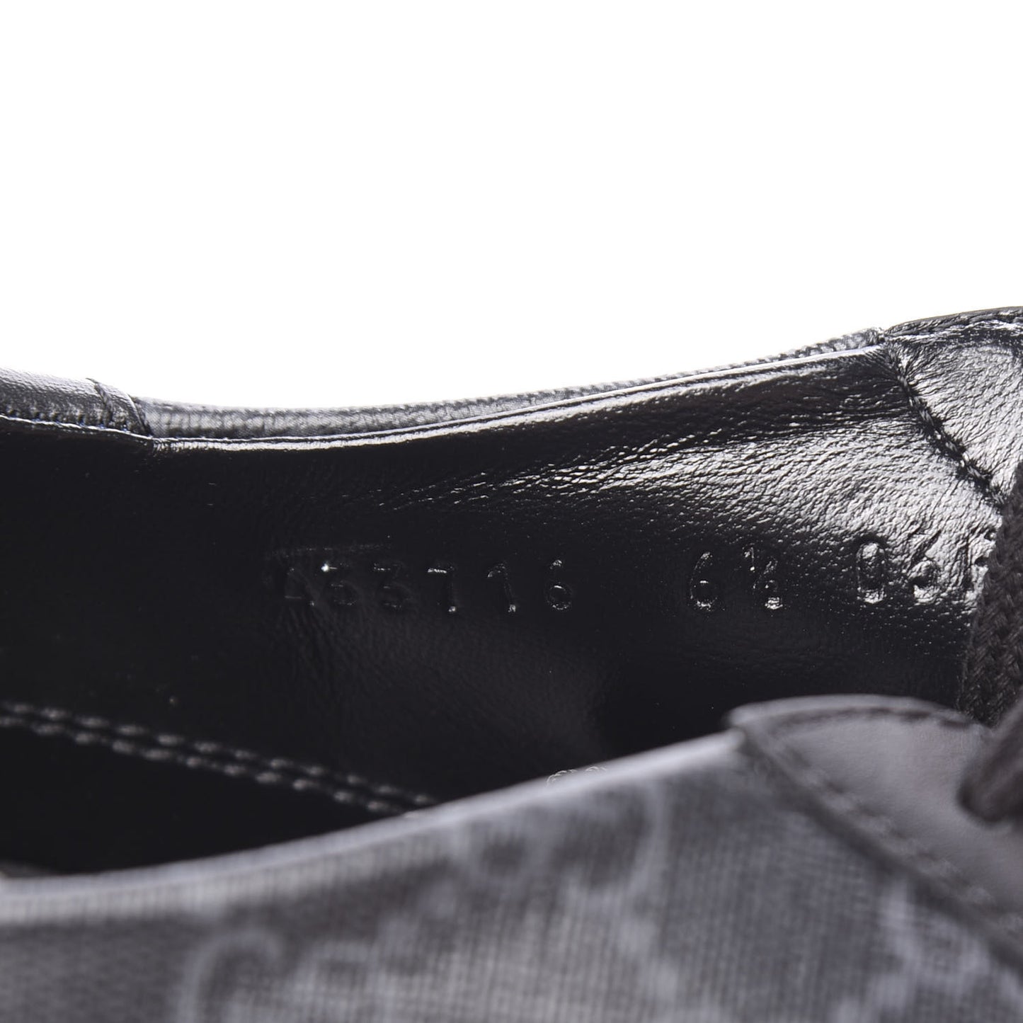 GG Supreme Monogram Mens Sneakers 6.5 Black