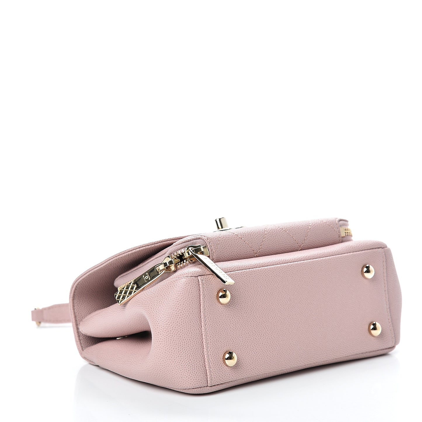 Caviar Quilted Small Business Affinity Flap Light Pink