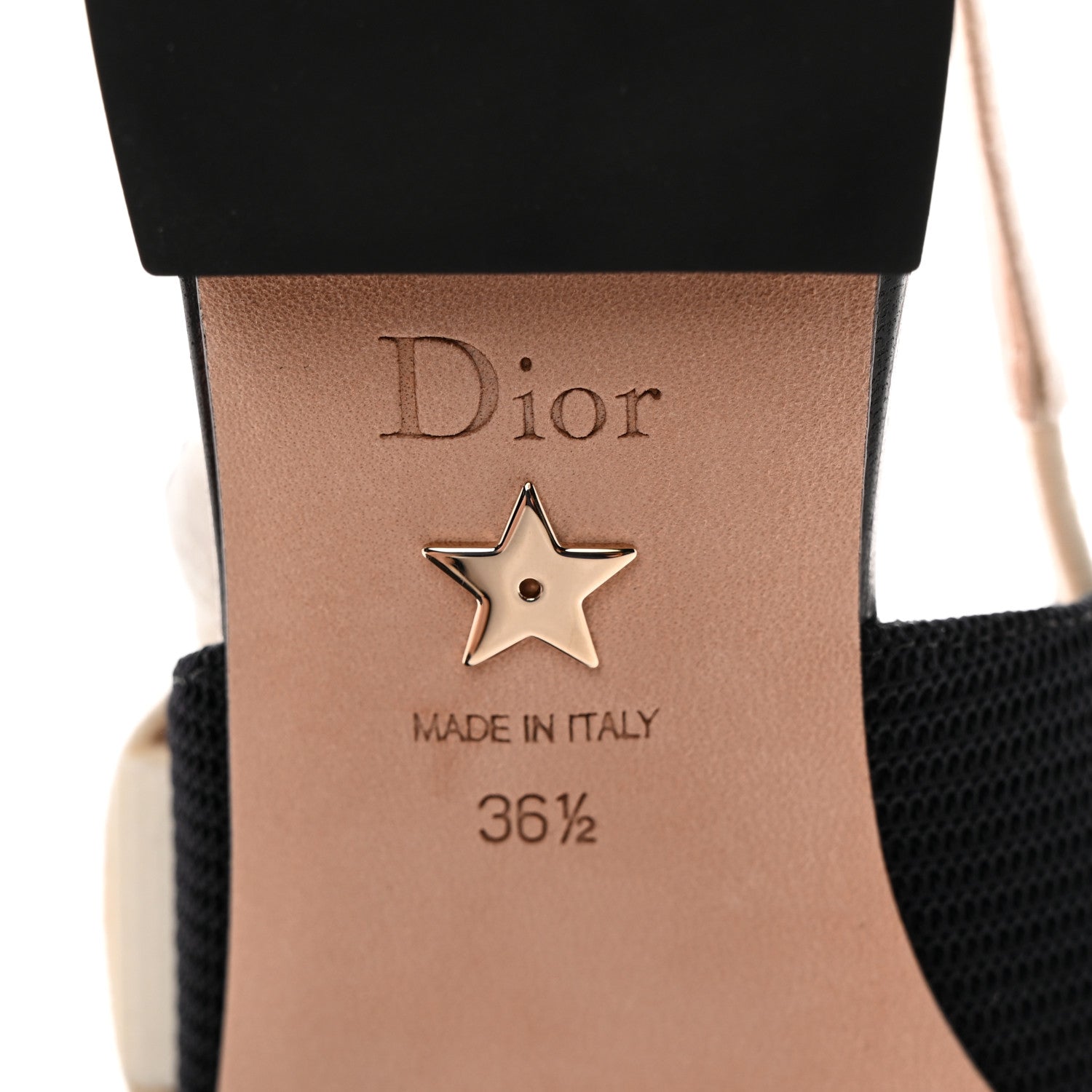 Christian Dior Technical Canvas Ribbon J'Adior Slingback Flats 36.5 Black 5 of 11