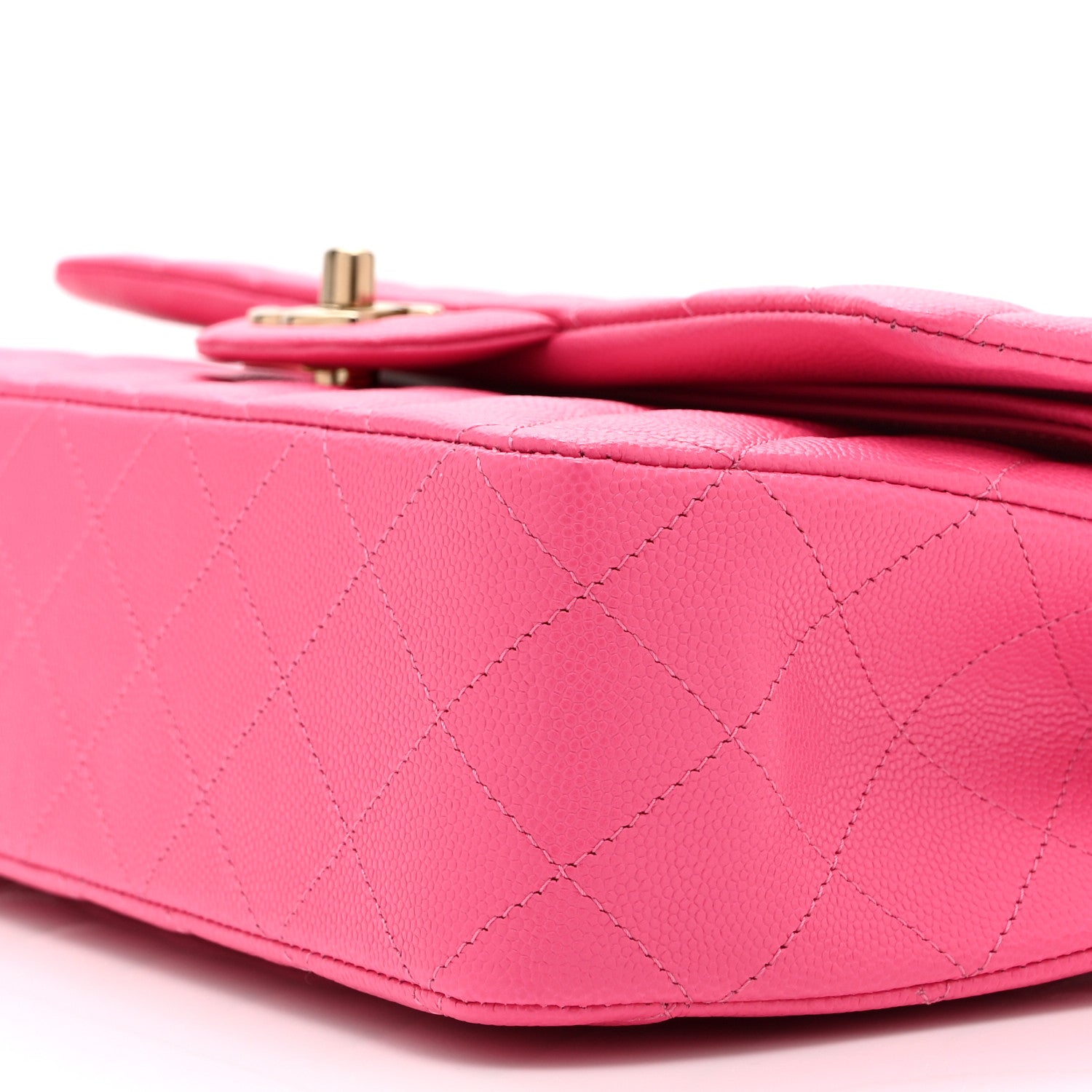 Chanel Caviar Quilted Medium Double Flap Pink 10 of 10