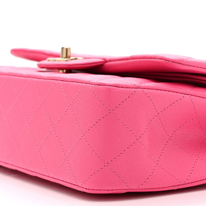 Chanel Caviar Quilted Medium Double Flap Pink 10 of 10