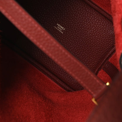 Hermes Taurillon Clemence Picotin Lock 18 PM  Rouge H 5 of 11