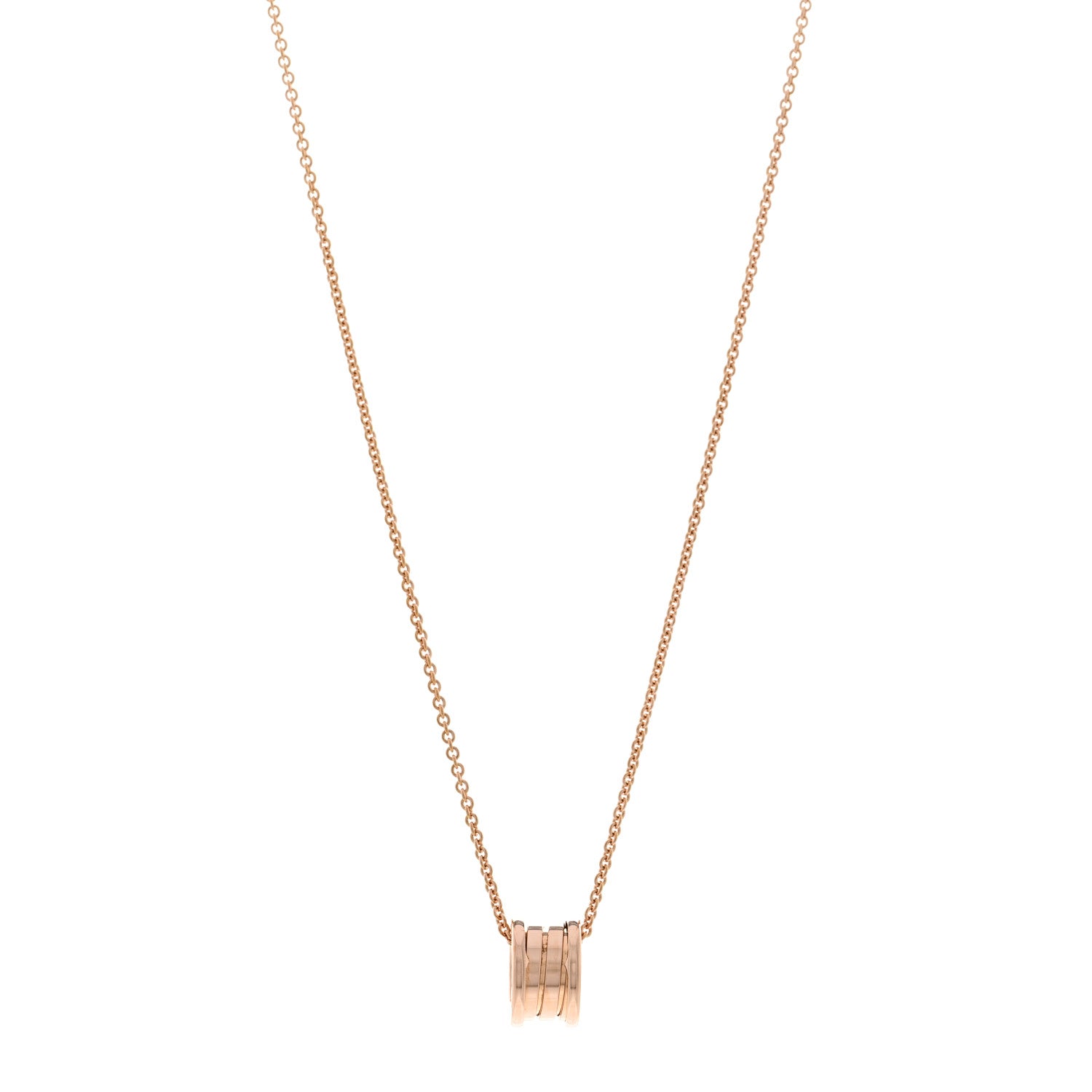 Bulgari 18K Rose Gold B.Zero1 Pendant Necklace 1 of 5