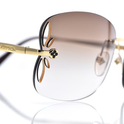 Louis Vuitton Lily Sunglasses Z0371U Brown Glitter 7 of 8