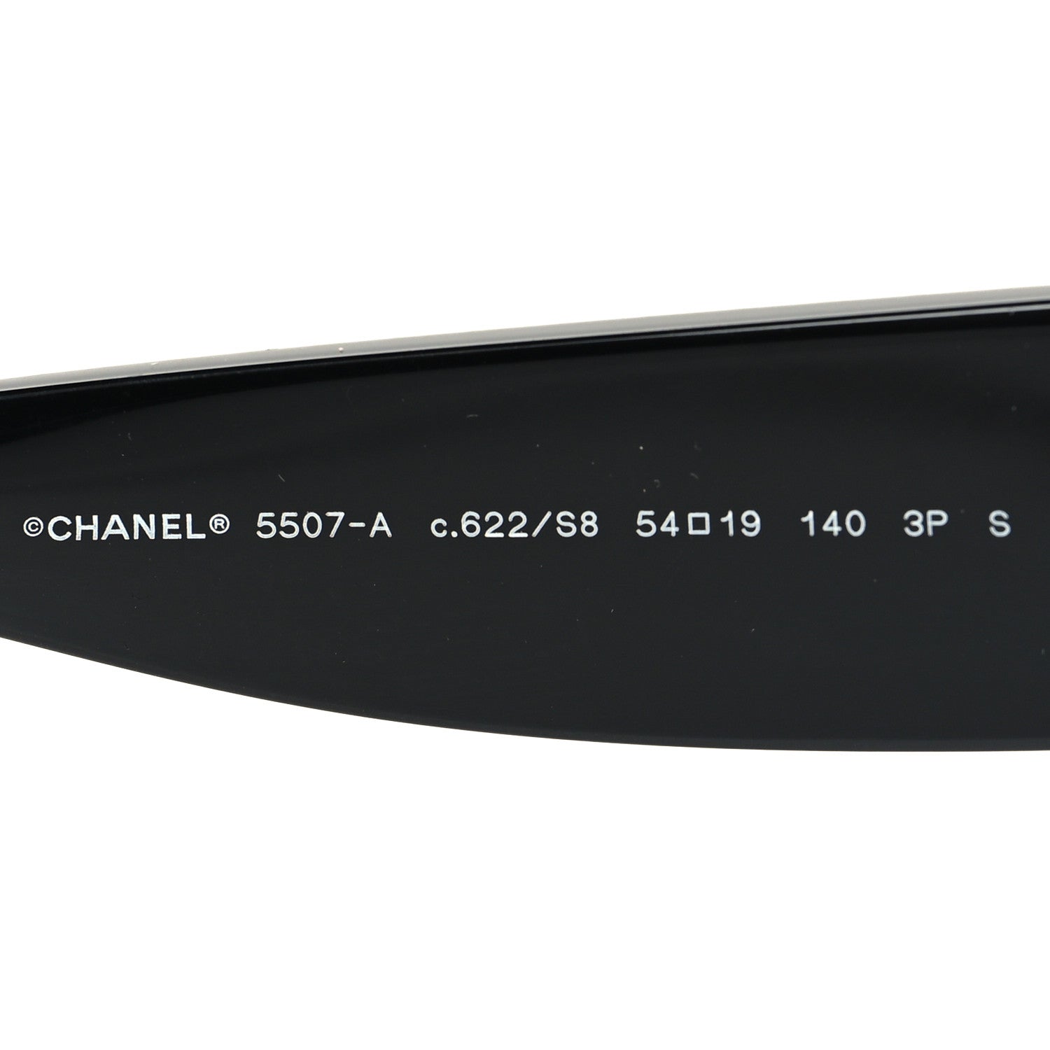 Chanel Acetate Rectangle Sunglasses 5507-A Black 5 of 8