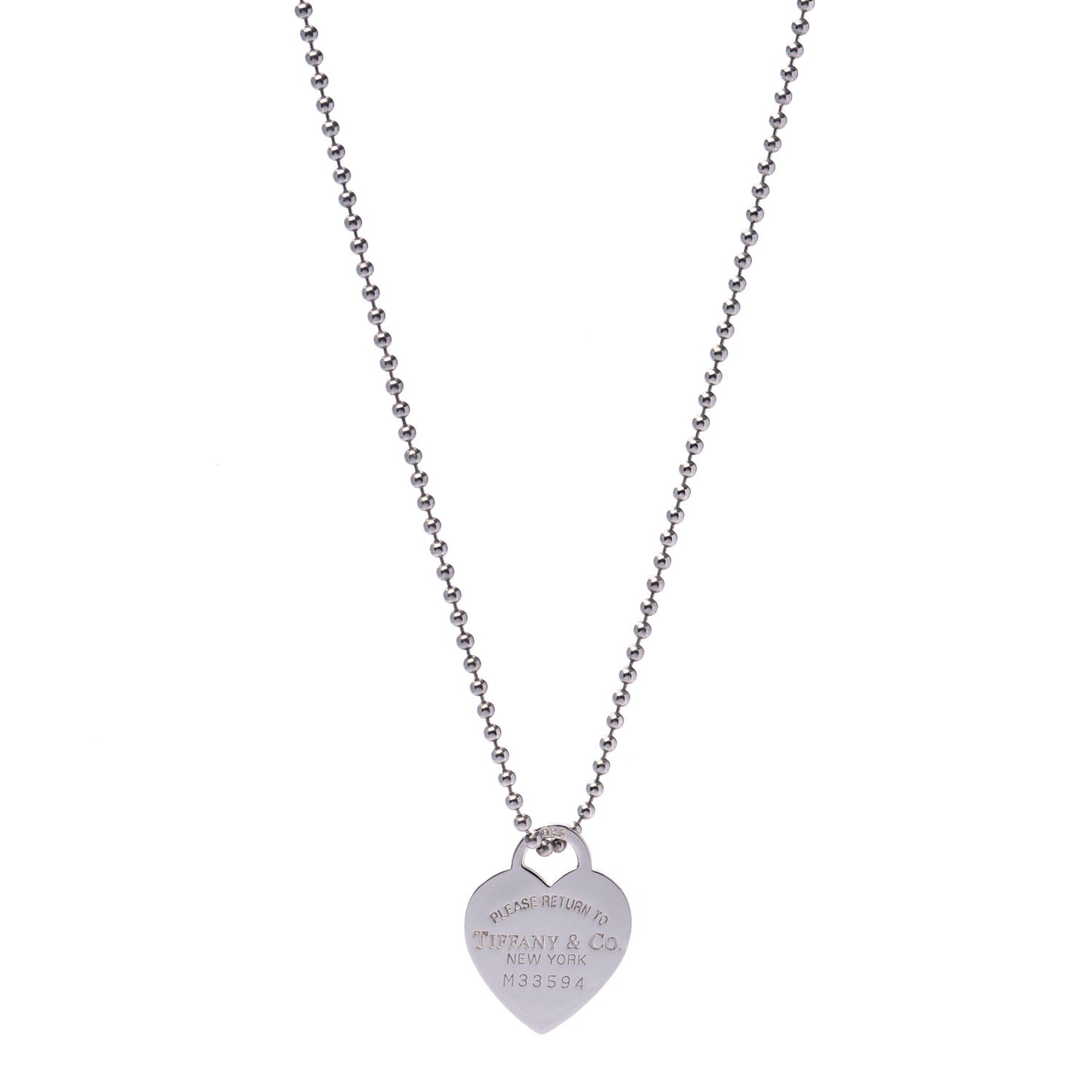 Sterling Silver Long Return to Tiffany Heart Pendant Necklace