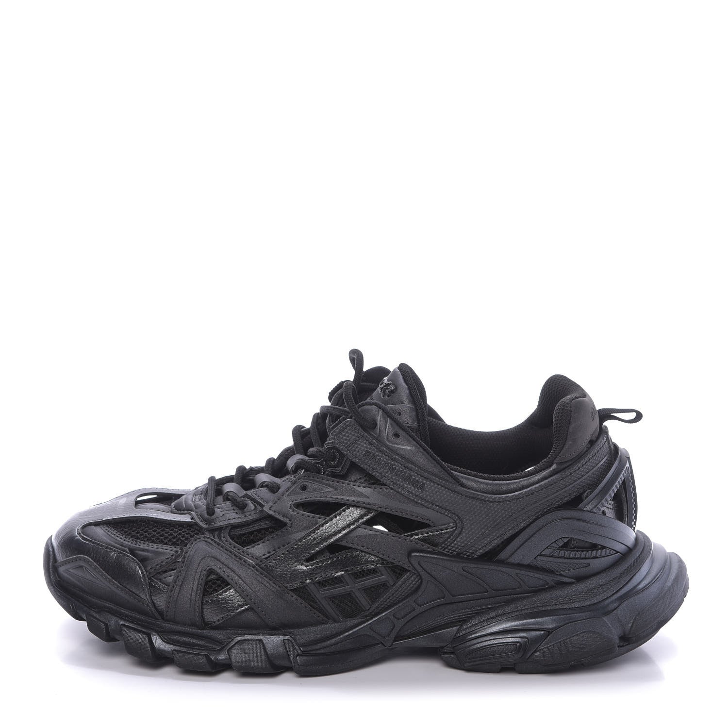 Balenciaga Rubber Mesh Pearlescent Mens Track.2 Open Sneakers 44 Black 1 of 10