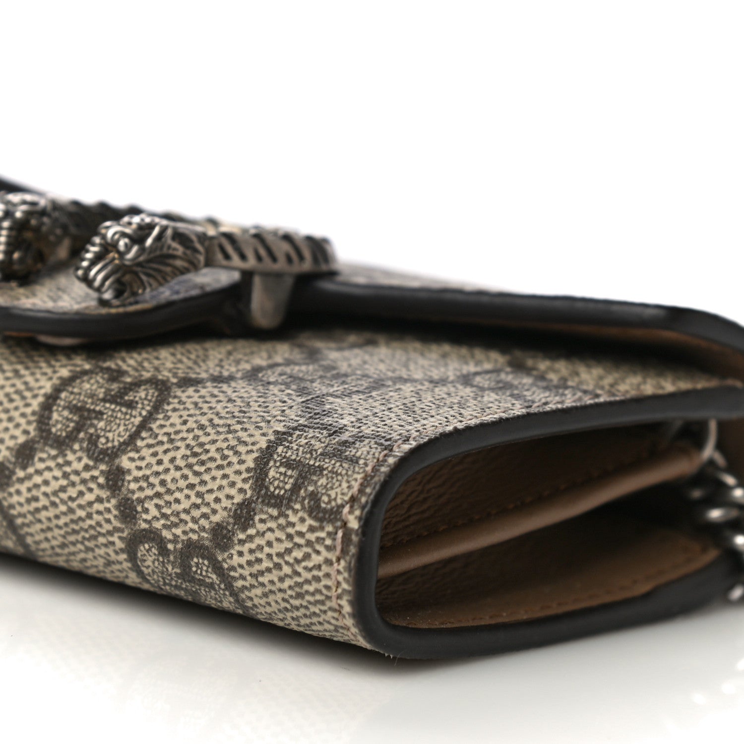 Gucci GG Supreme Monogram Dionysus Coin Purse Taupe 9 of 10