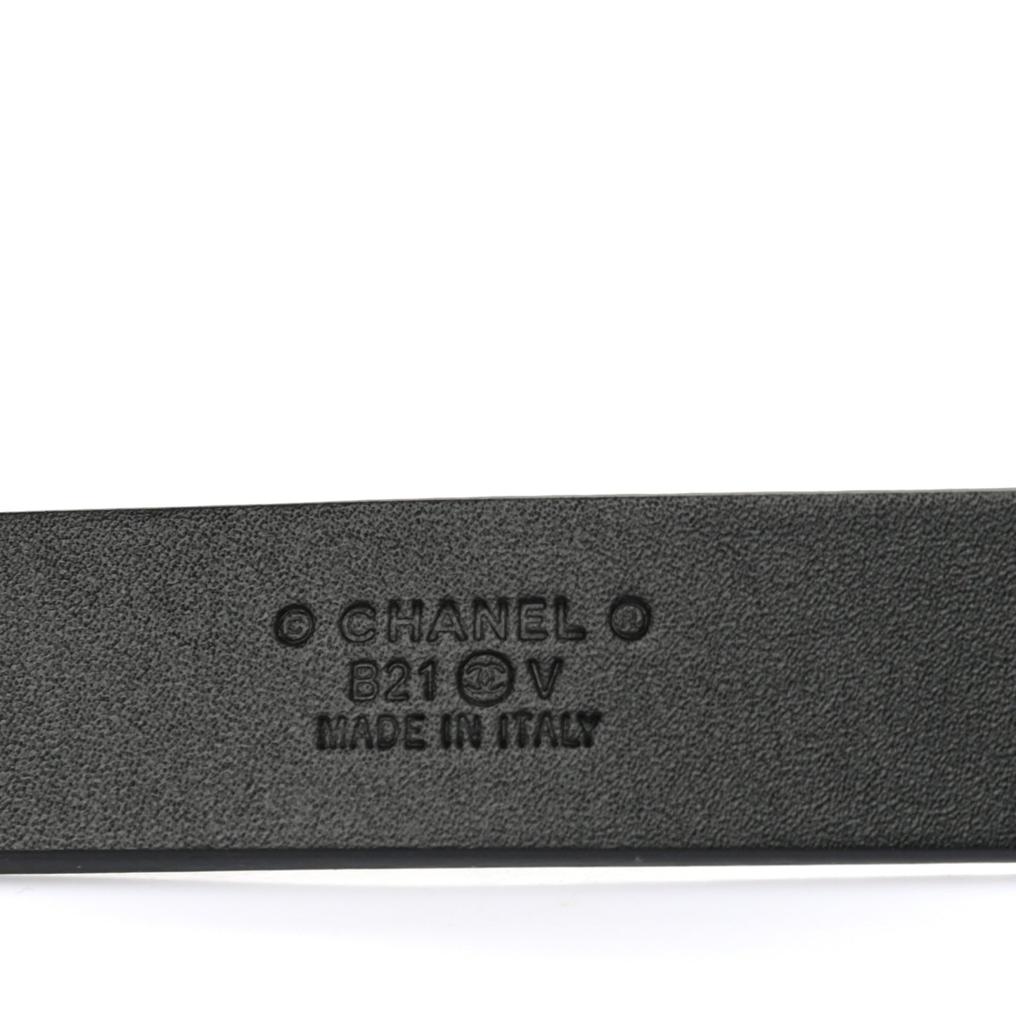 Calfskin Crystal CC Buckle Belt 85 34 Black