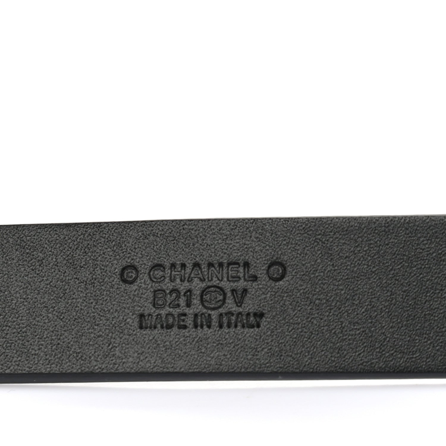 Chanel Calfskin Crystal CC Buckle Belt 85 34 Black 3 of 6