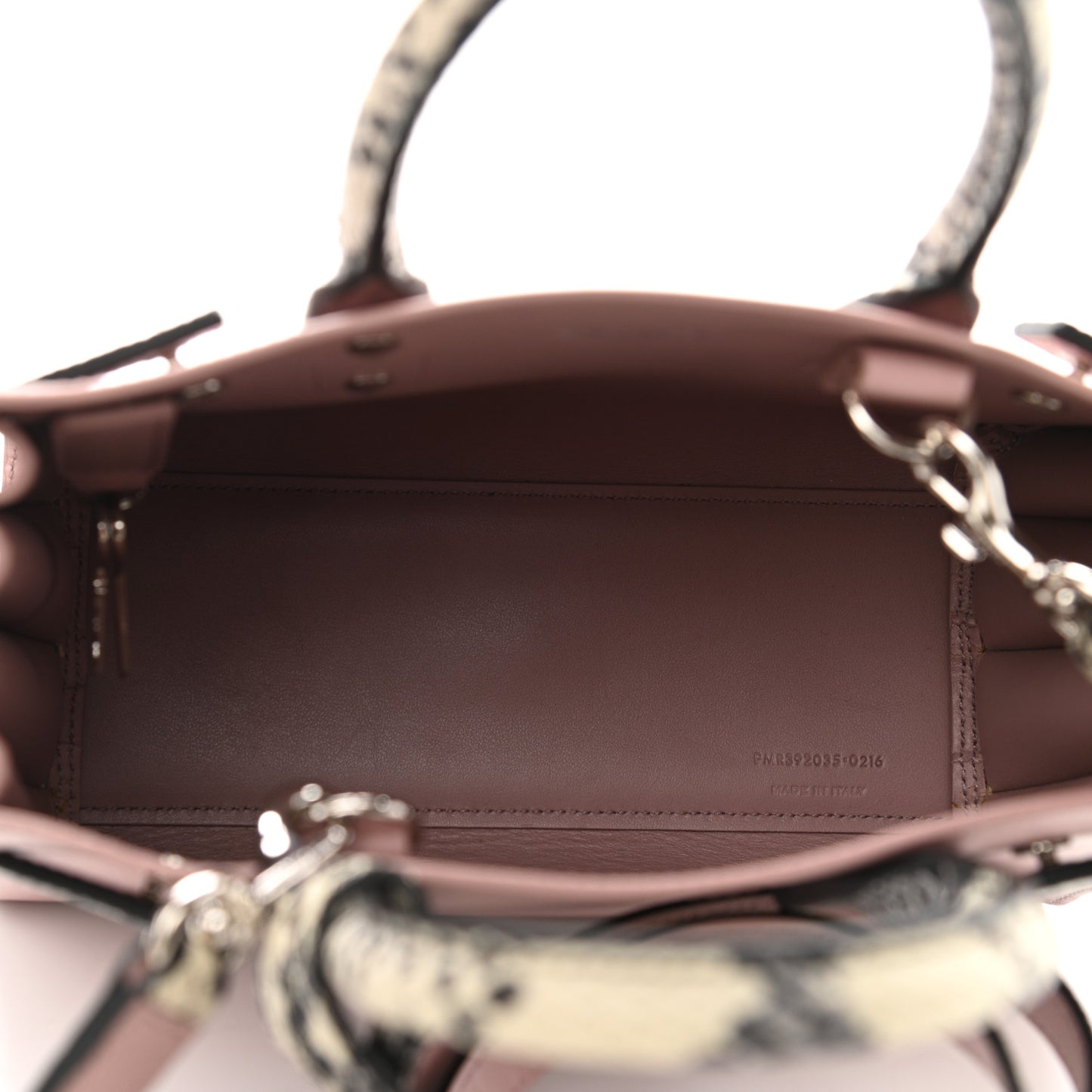 Calfskin Python Embossed Nano Sac De Jour Powder Pink