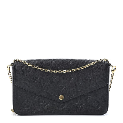 Louis Vuitton Empreinte Pochette Felicie Chain Wallet Black 1 of 11