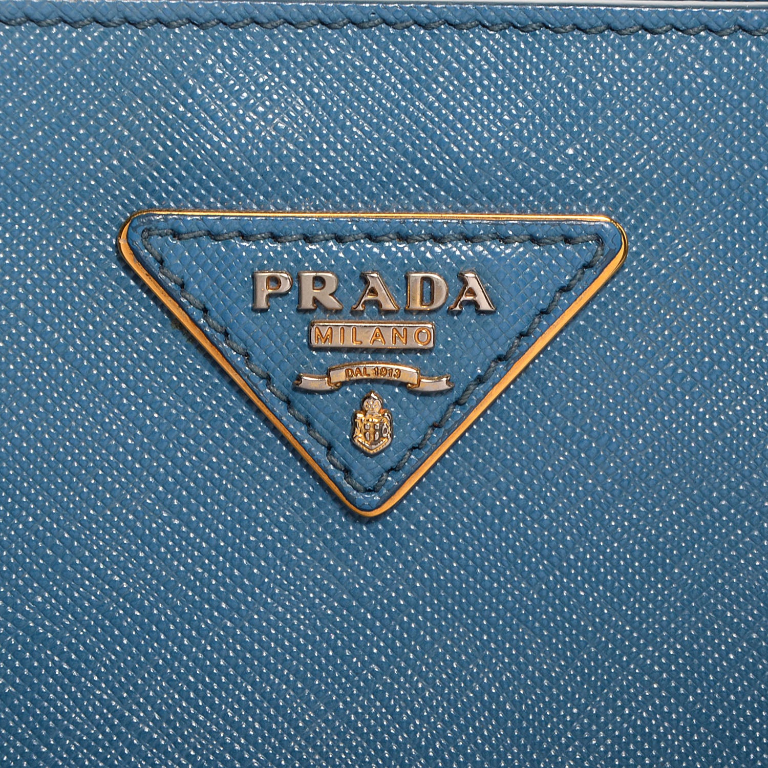 Prada Saffiano Cuir Medium Double Bag Bluette 10 of 10