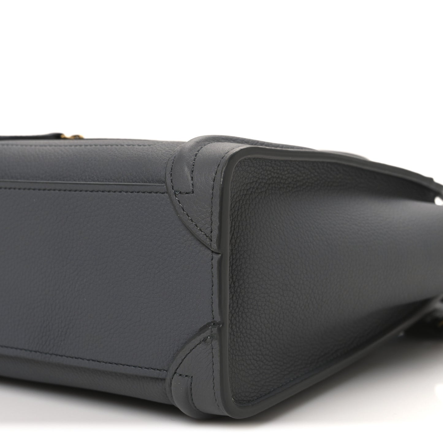 Drummed Calfskin Nano Luggage Kohl