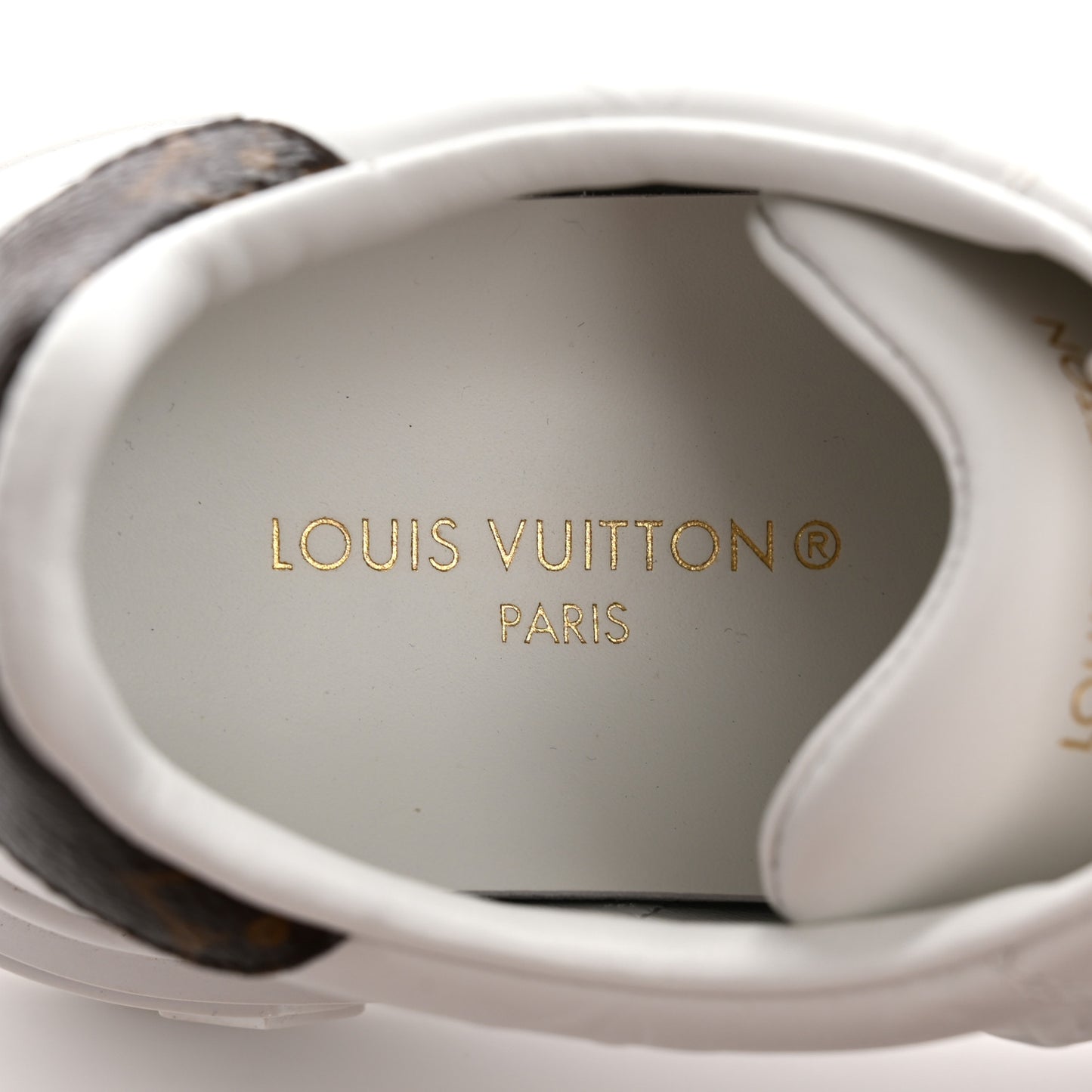Lambskin Embossed Monogram Time Out Sneakers White