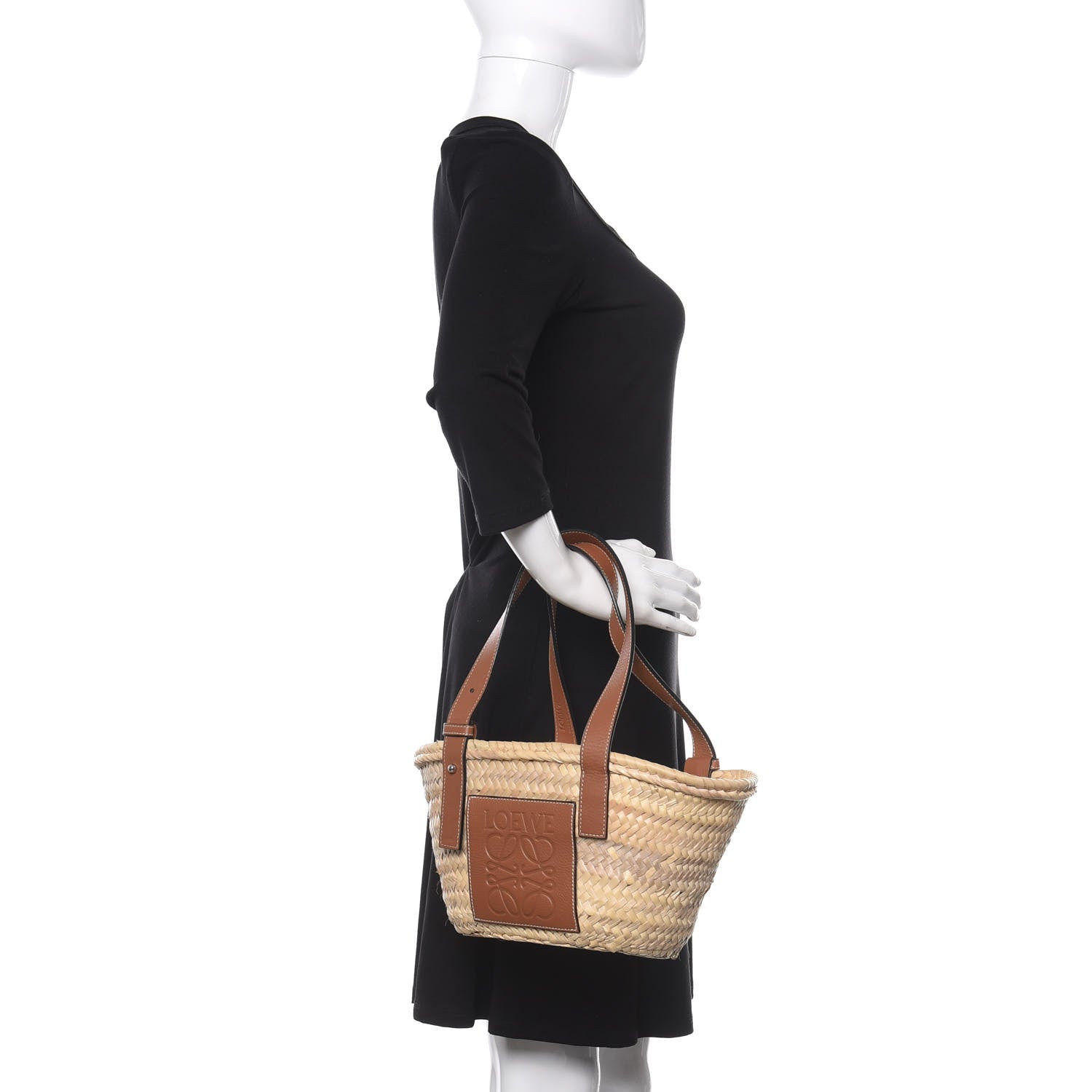 Loewe Raffia Basket Tote Bag Natural Tan 2 of 12