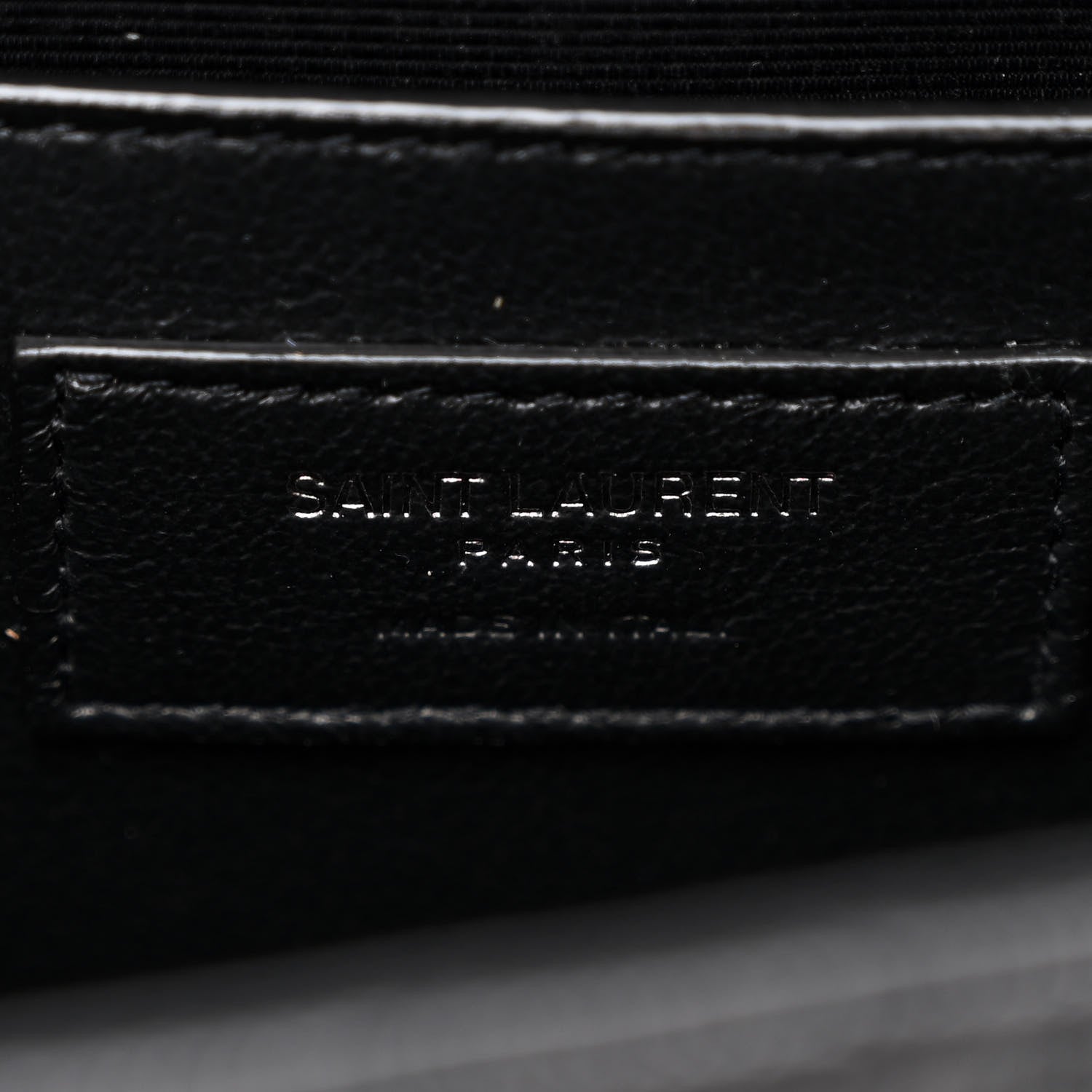 Saint Laurent Grain De Poudre Textured Mixed Matelasse Triquilt Medium Monogram Monochrome Satchel Black 6 of 10