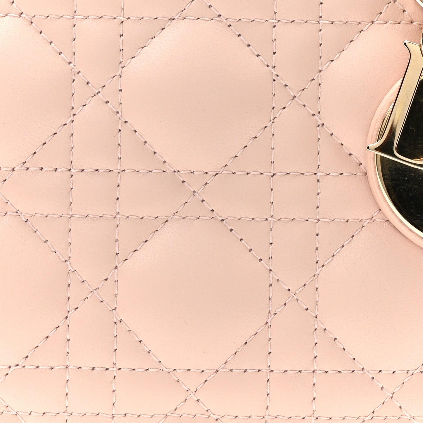 Lambskin Cannage Small My ABCDior Lady Dior Rose Poudre