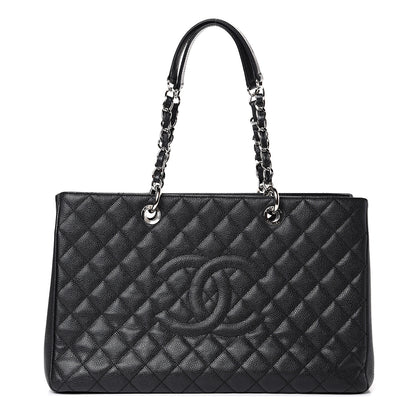 Chanel Caviar Quilted XL Grand Shopping Tote GST Black 1 of 11