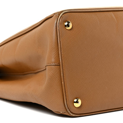 Prada Saffiano Large Galleria Double Zip Tote Caramel 10 of 32