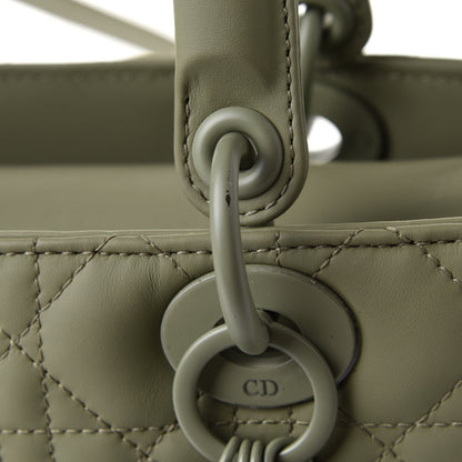 Christian Dior Ultra Matte Calfskin Cannage Medium Lady Dior Green 11 of 11