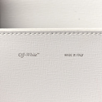 Off-White Saffiano Striped Mini Diag Binder Clip Bag White Black 6 of 10