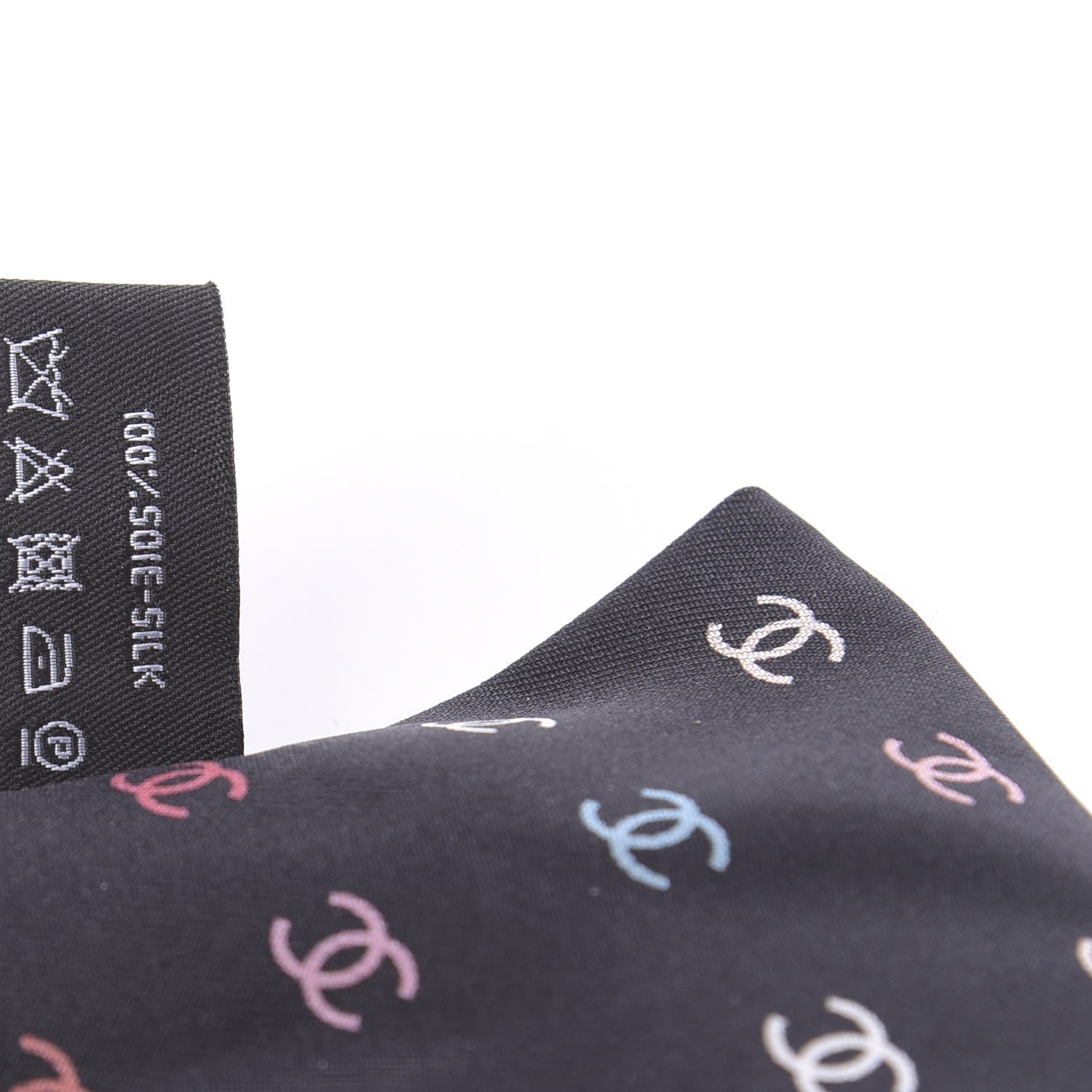 Chanel Silk Polka Dot CC Slim Bandeau Black Multicolor 4 of 4