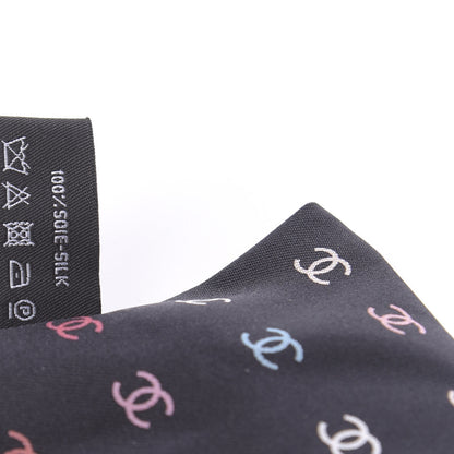 Chanel Silk Polka Dot CC Slim Bandeau Black Multicolor 4 of 4