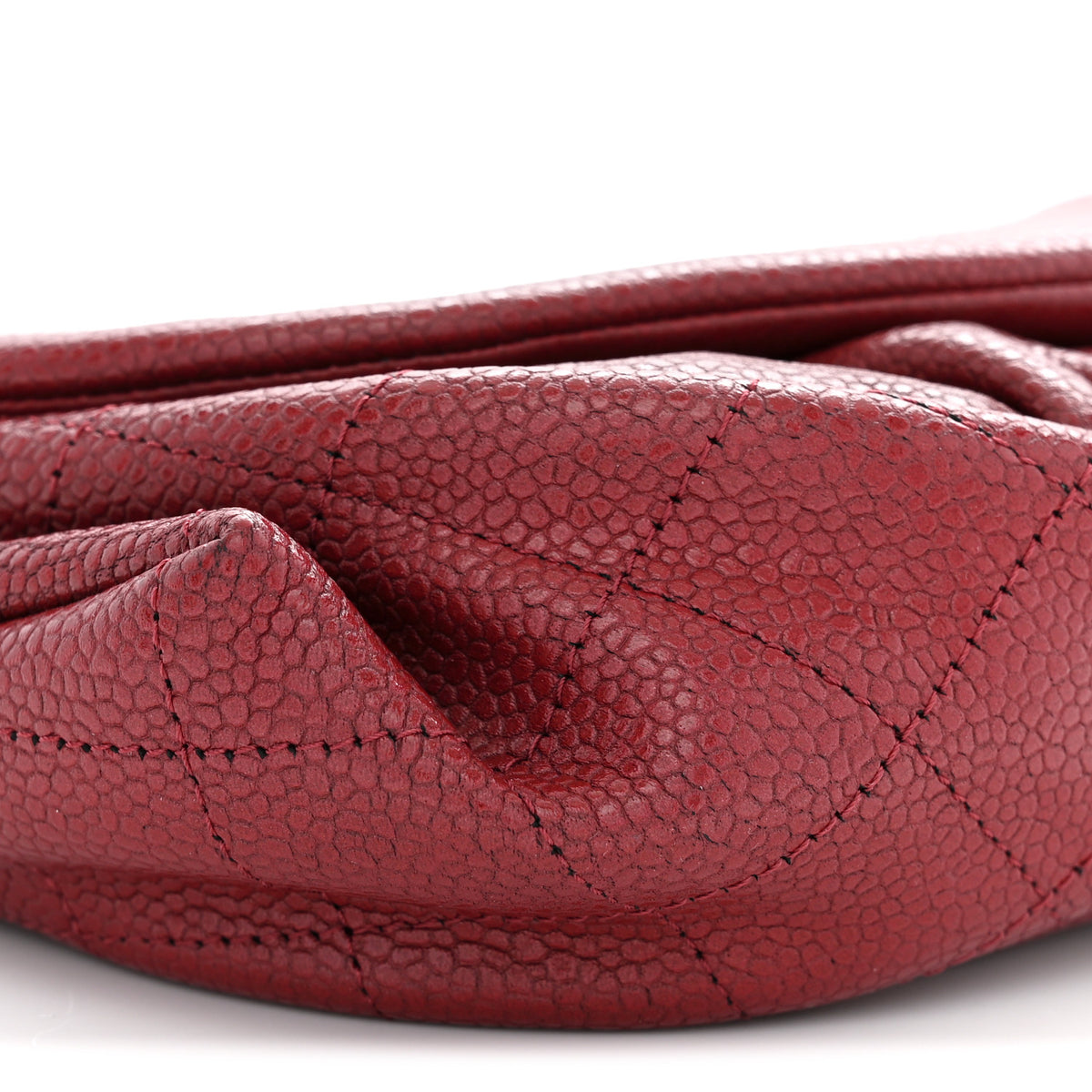 Caviar Half Moon Wallet On Chain WOC Dark Red