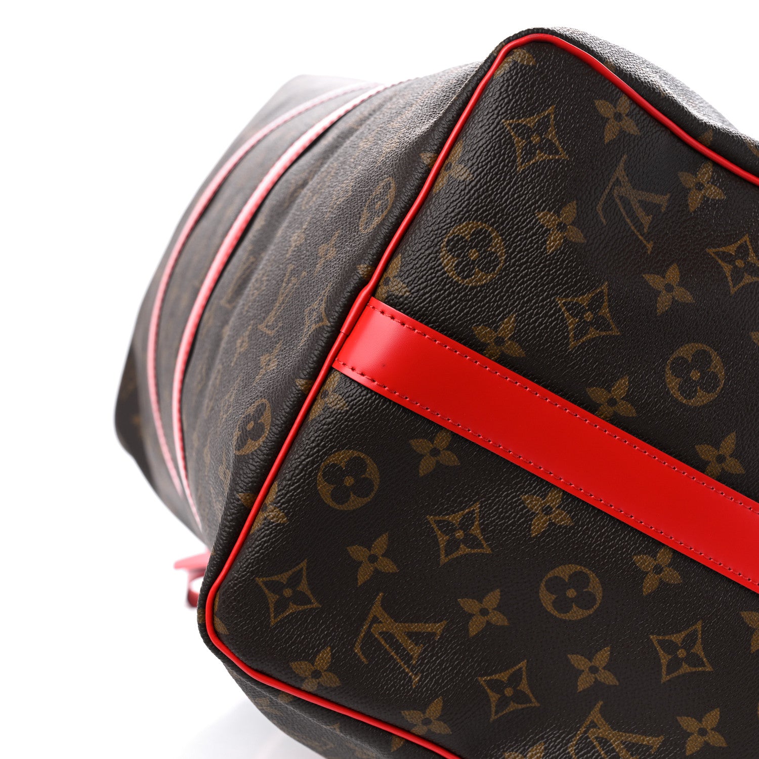 Louis Vuitton Calfskin Monogram Keepall Bandouliere 50 Coquelicot 8 of 8