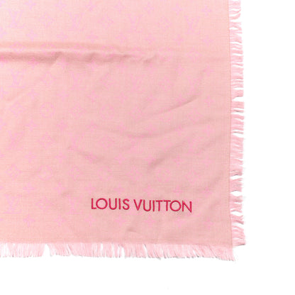 Louis Vuitton Silk Wool Monogram So LV Stole Blush 3 of 5