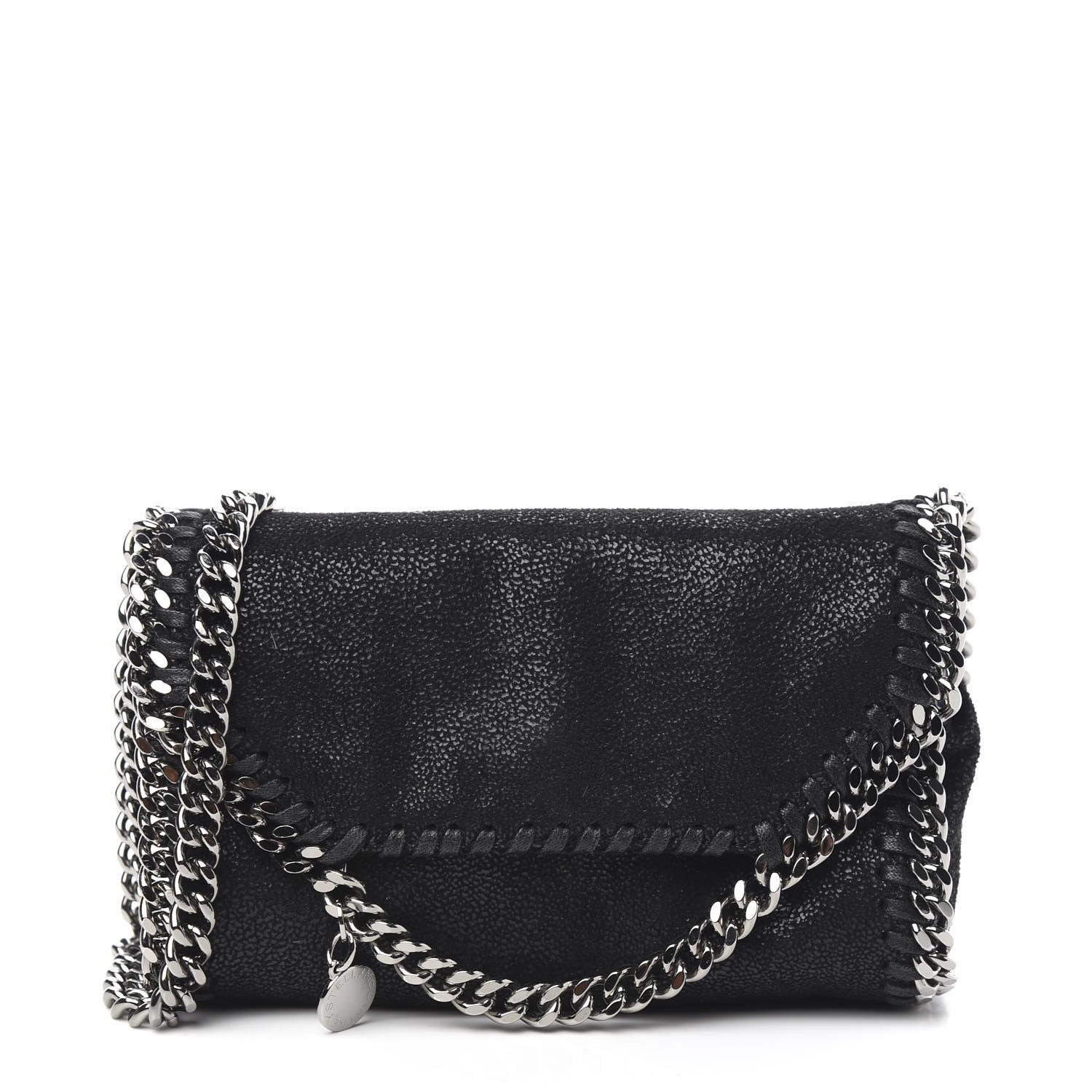 Stella McCartney Shaggy Deer Tiny Falabella Fold Over Tote Black 1 of 8
