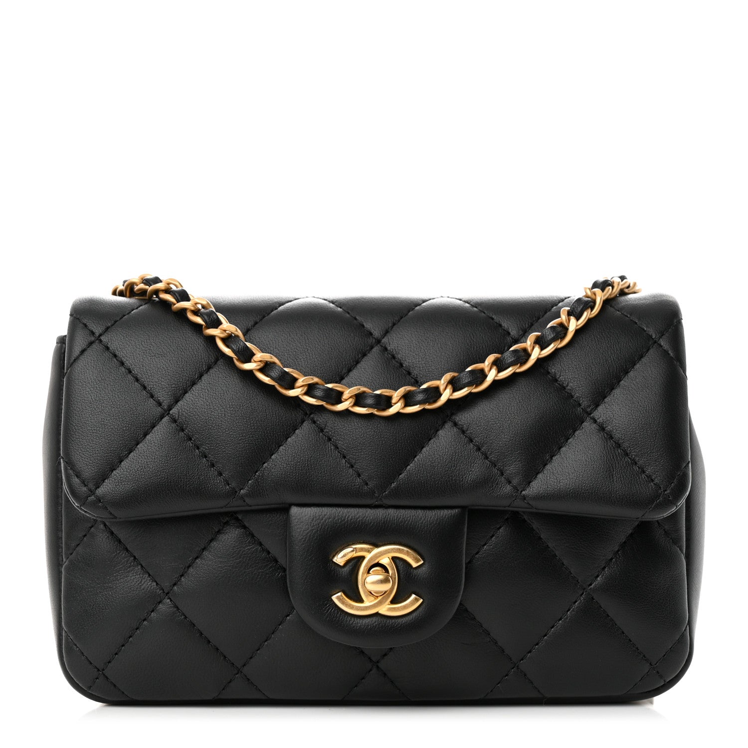 Chanel Lambskin Quilted Mini Heart Charms Flap Black 1 of 10