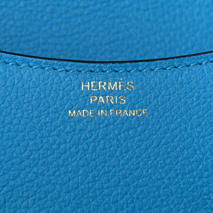 Hermes Evercolor Bi-Color Constance Slim Wallet Bleu Frida Rose Mexico 7 of 8