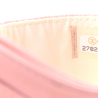 Chanel Caviar Flat Chevron Quilted Card Holder Wallet Pink 8 of 10