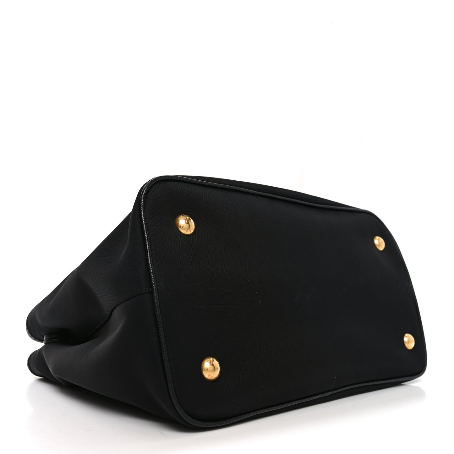 Tessuto Nylon Soft Calf Small Tote Black