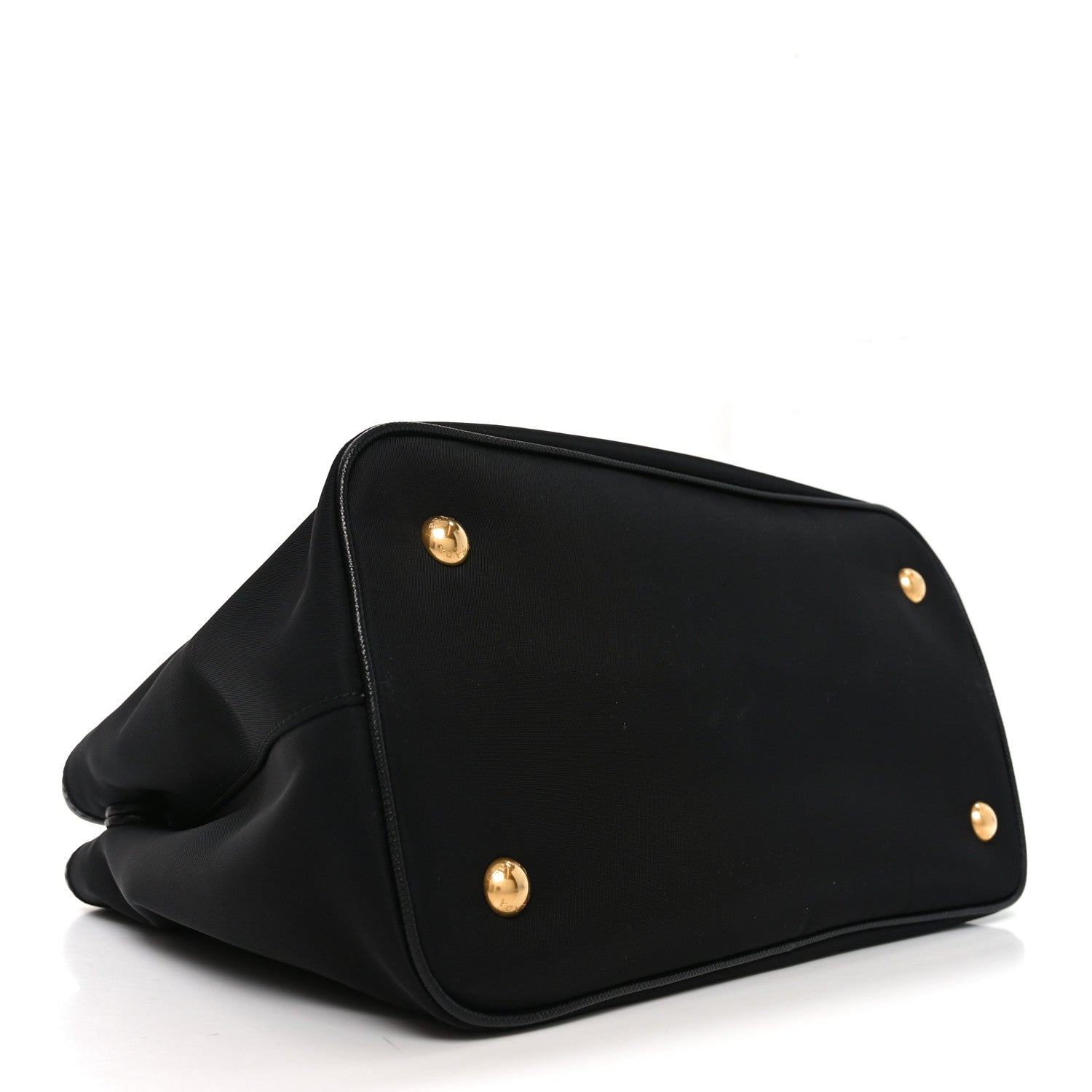 Prada Tessuto Nylon Soft Calf Small Tote Black 4 of 10