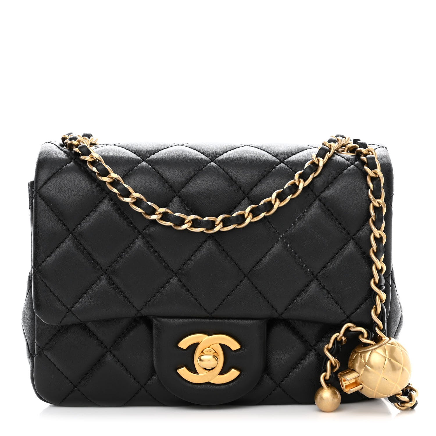 Chanel Lambskin Quilted Mini Pearl Crush Flap Black 1 of 12