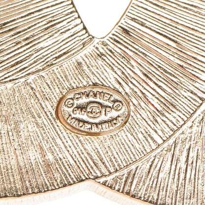 Chanel Metal Quilted CC Brooch Silver Gold 4 of 5