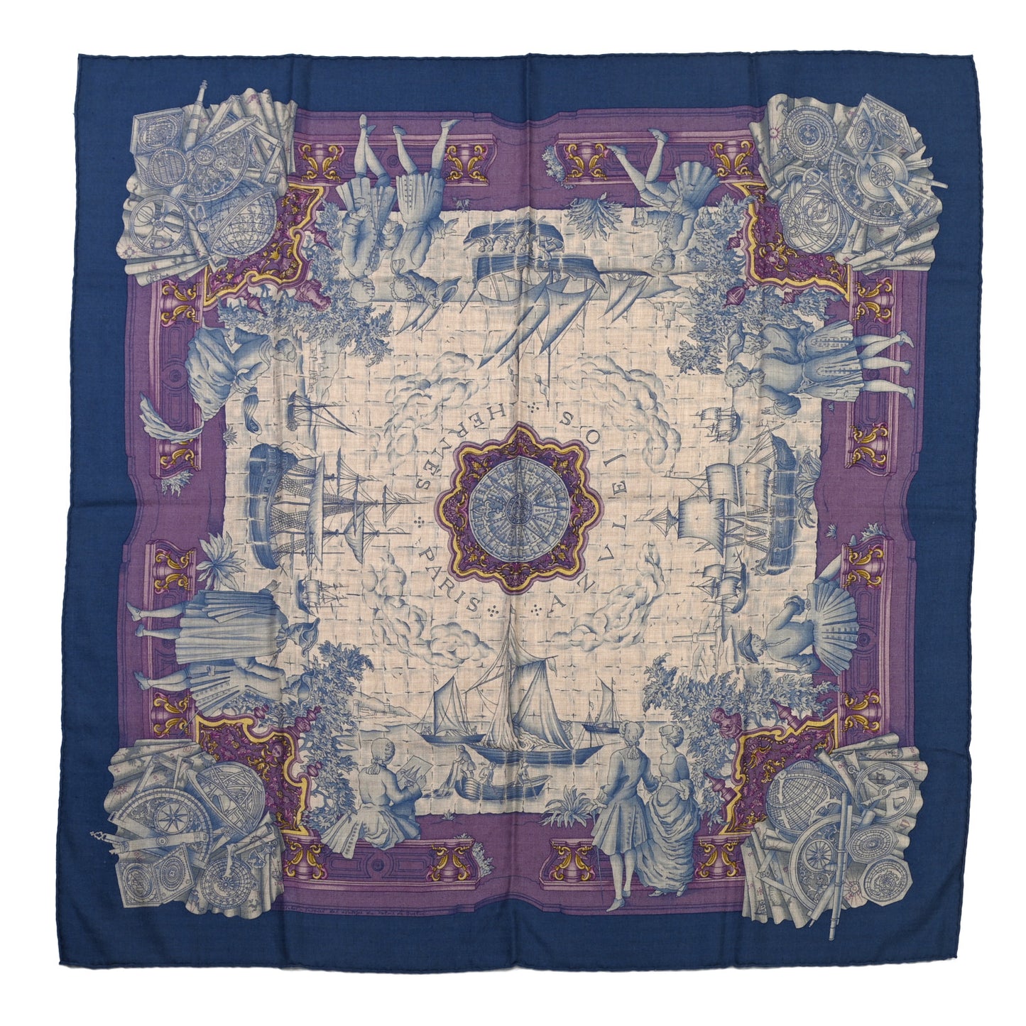 Cashmere Silk Azulejos Scarf 90