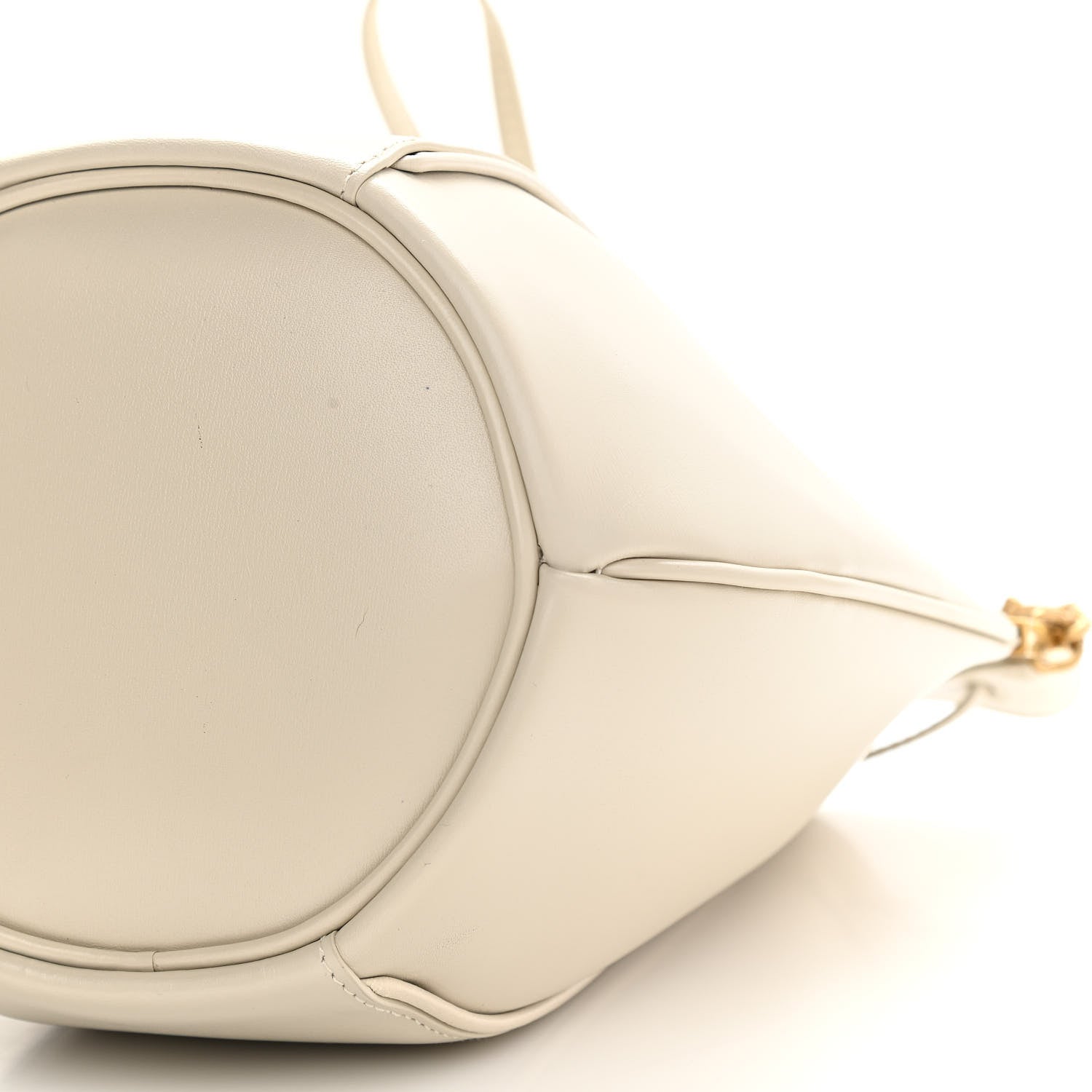 Saint Laurent Smooth Calfskin Small Talitha Bucket Bag Vintage White 9 of 9