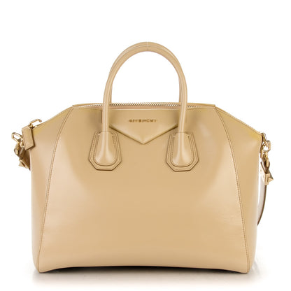 Givenchy Shiny Lord Calfskin Medium Antigona Dark Beige 1 of 12