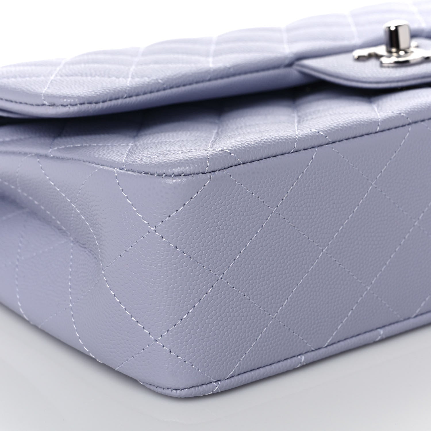 Chanel Caviar Quilted Medium Double Flap Light Purple 8 of 11