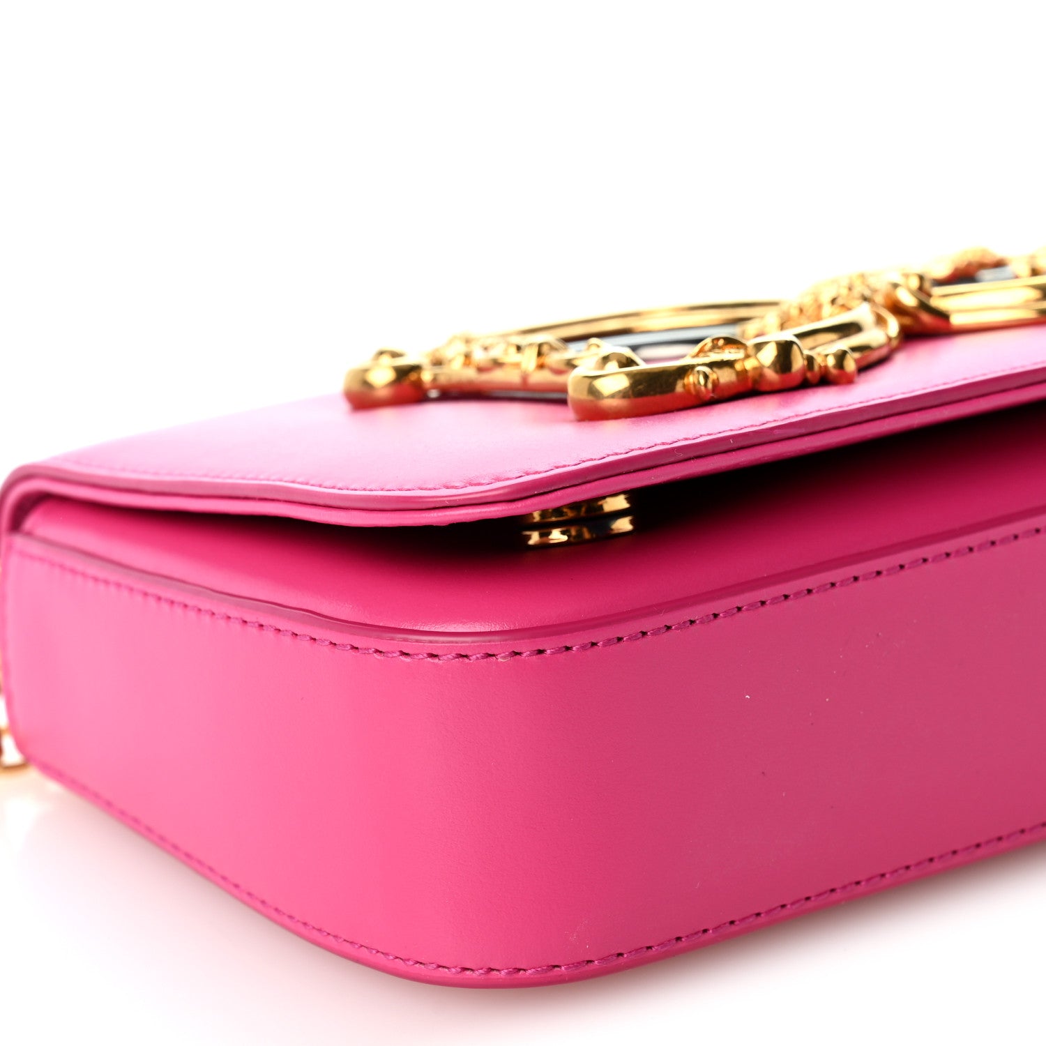 Dolce & Gabbana DOLCE GABBANA Calfskin DG Girls Phone Shoulder Bag Hot Pink 8 of 9